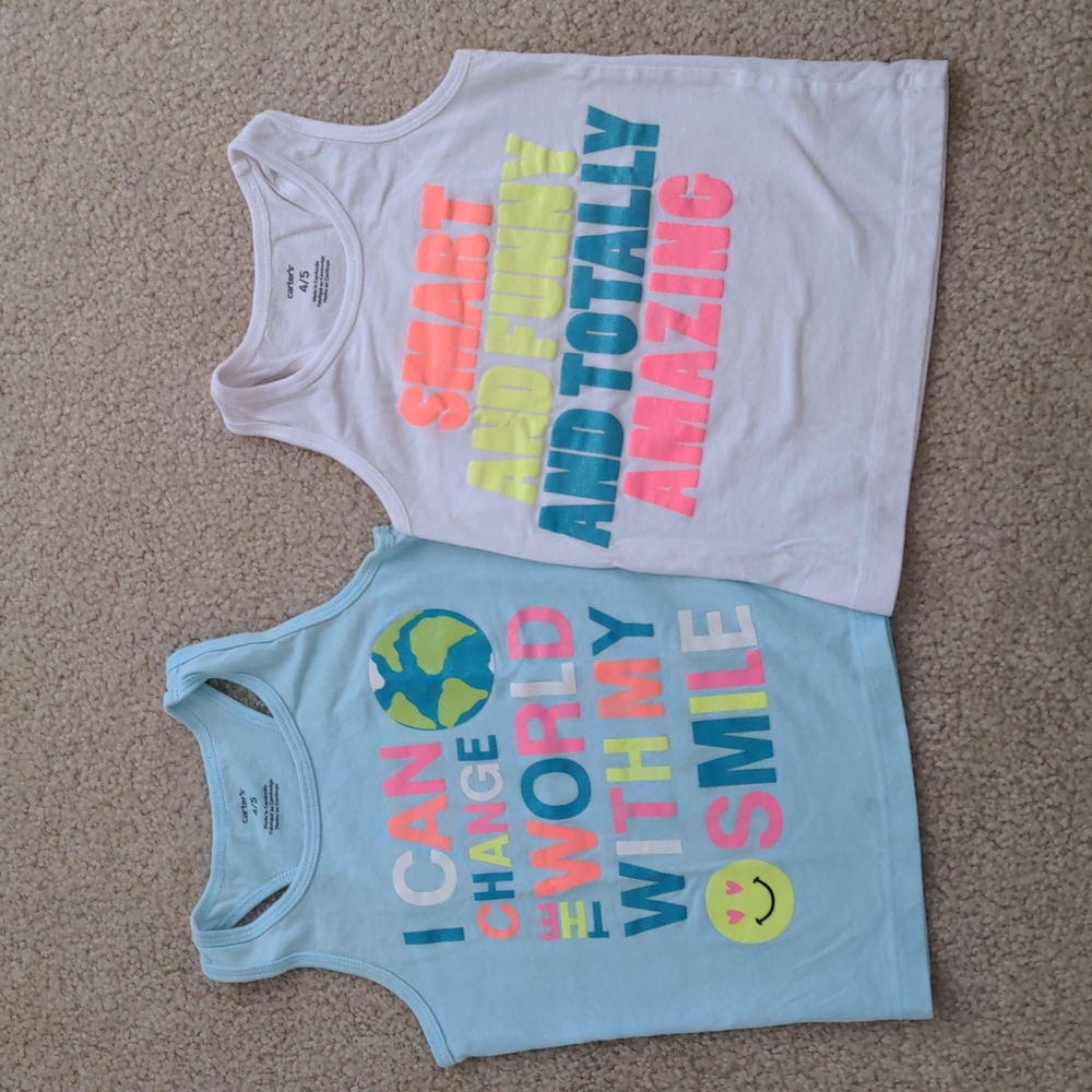 Preschool Girls Racerback Tank Tops (Size 4/5) | Carter's